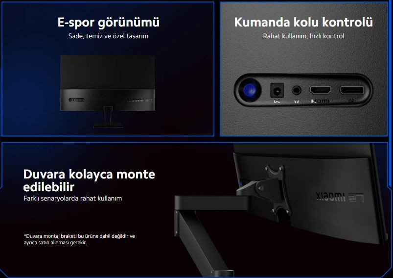 Xiaomi G27i 27″ 165Hz 1ms  Full HD Fast IPS Gaming (Oyuncu) Monitör