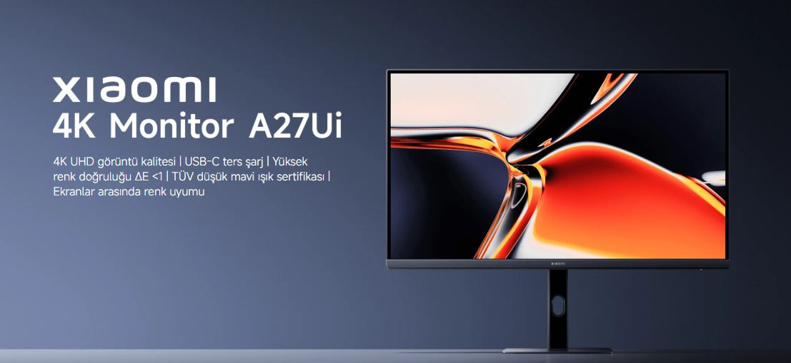 Xiaomi  A27Ui P27UCB-RAGL 27″  60Hz 6ms 4K UHD IPS Monitör