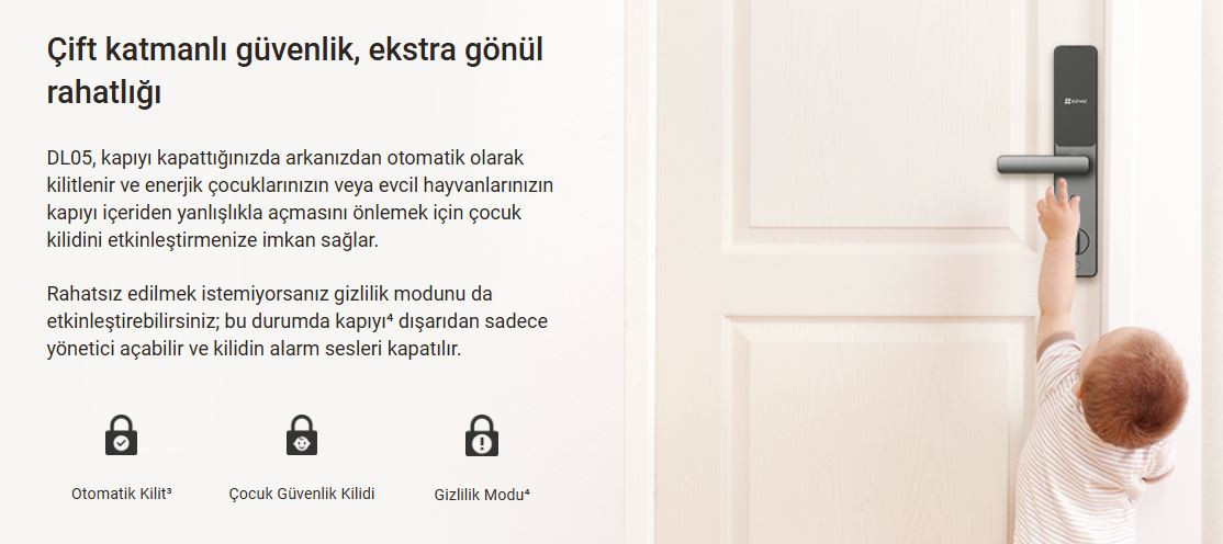 EZVIZ CS-DL05 Parmak İzi Okuyuculu Akıllı Kilit