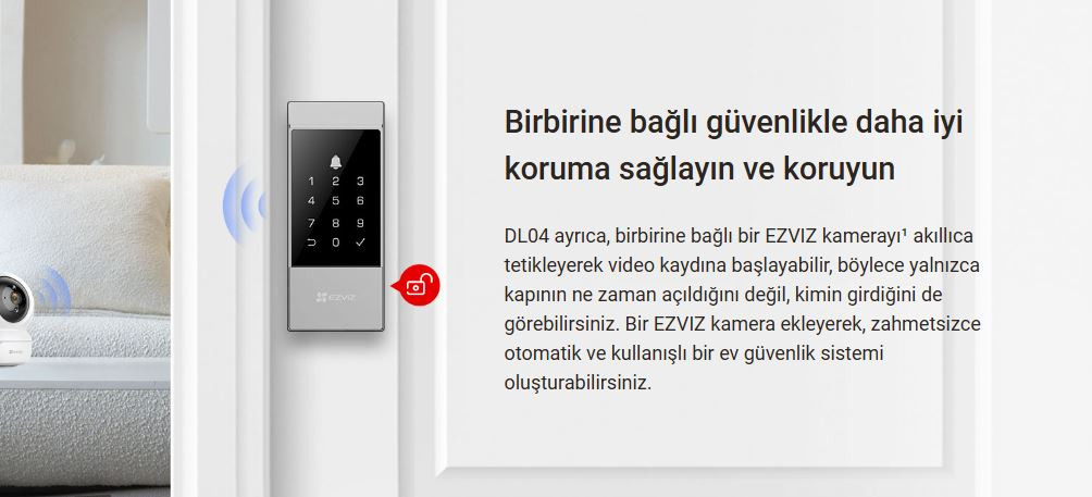 EZVIZ CS-DL04 Tuş Takımlı Akıllı Sürgü Kilidi