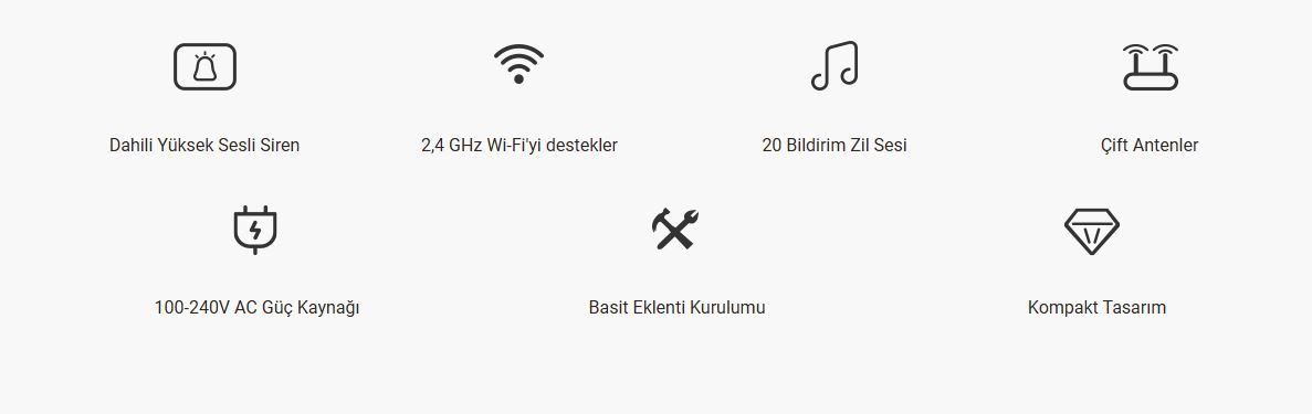 EZVIZ CS-CH1 Aksesuar Priz Tipi Akıllı Kapı Zili