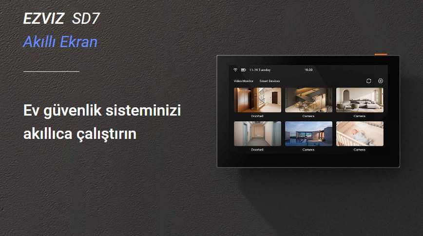 EZVIZ CS-SD7 İnterkom Sistemi 6.97″ IPS  Akıllı Ekran