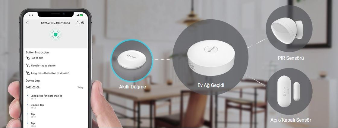 EZVIZ CS-T3C Akıllı Alarm Acil Durum Butonu 