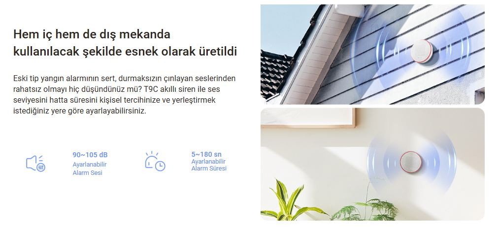 EZVIZ CS-T9C-A0-BG Akıllı Alarm Siren