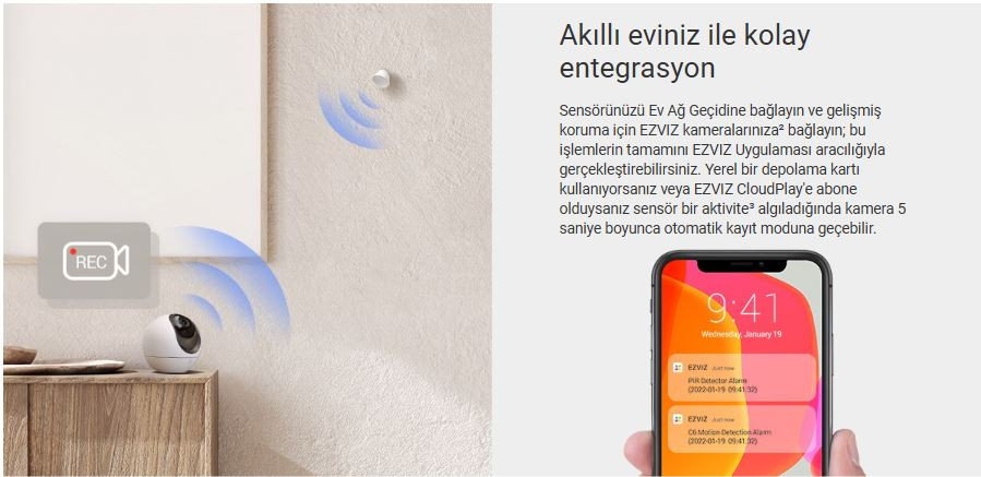 EZVIZ CS-T1C Akıllı Hareket Sensörü