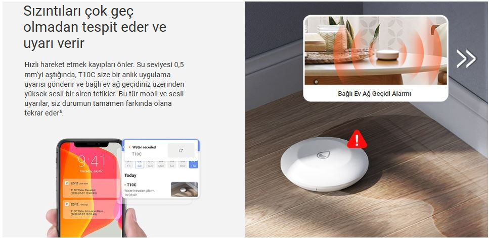 EZVIZ CS-T10C Akıllı Su Sızıntı Sensörü
