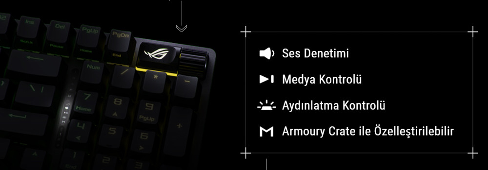 ASUS ROG Strix Scope II 96 Wireless RX PBT UK Siyah Gaming Klavye