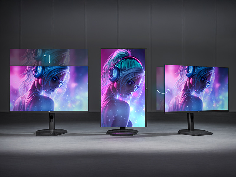 GamePower Lunis L60 27″ 260Hz 0.5Ms Fast IPS FHD RGB Pivot Gaming Monitör (Sıfır Ölü Piksel Garantili)