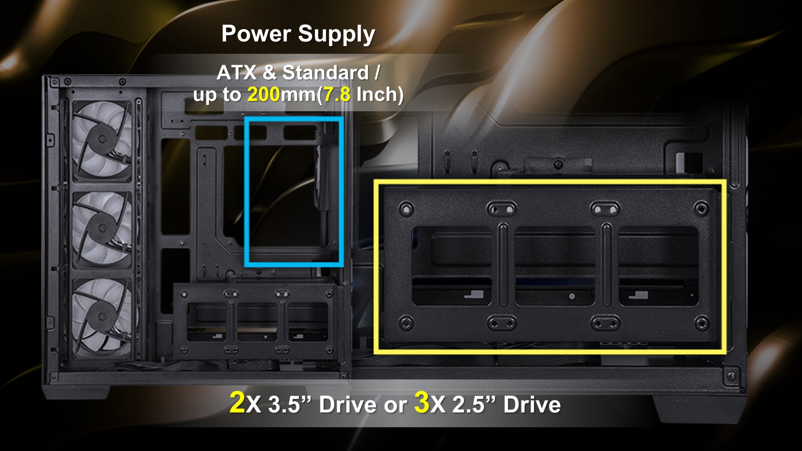 Bitfenix Digital T10 Black 850W 80 KT10ES10BBK85-4A 4x120mm ARGB Fan ATX Temperli Cam Siyah Gaming Kasa