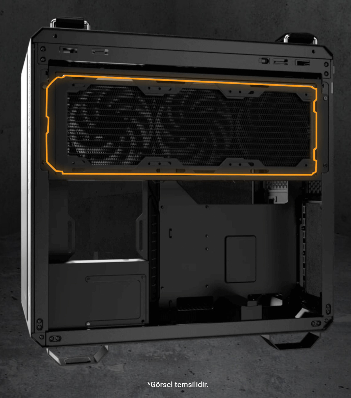 ASUS TUF Gaming GT502 Horizon Temperli Cam USB Type-C Beyaz ATX Mid-Tower Gaming Kasa