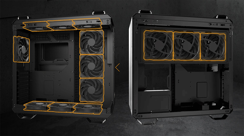 ASUS TUF Gaming GT502 Horizon Temperli Cam USB Type-C Beyaz ATX Mid-Tower Gaming Kasa