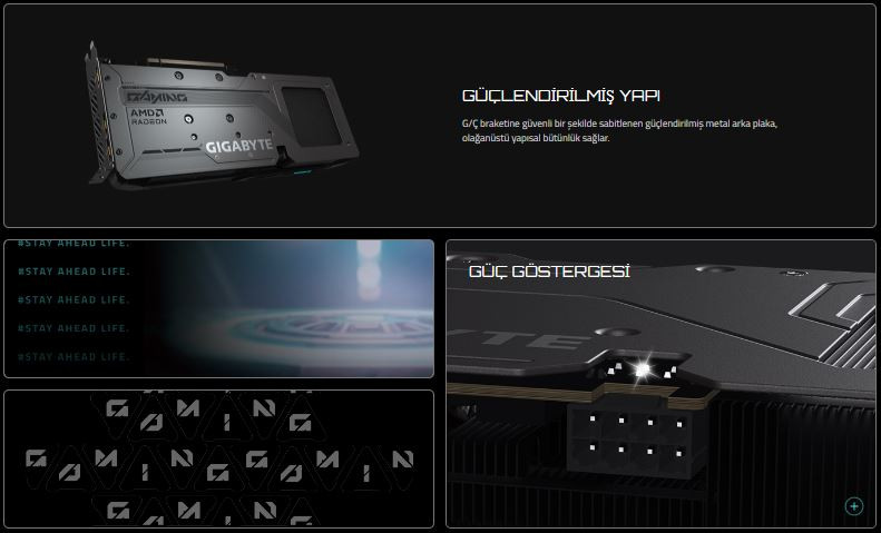 Gigabyte Radeon RX9060XT GAMING OC GV-R9060XTGAMING OC-16GD 16GB GDDR6 128Bit Gaming Ekran Kartı