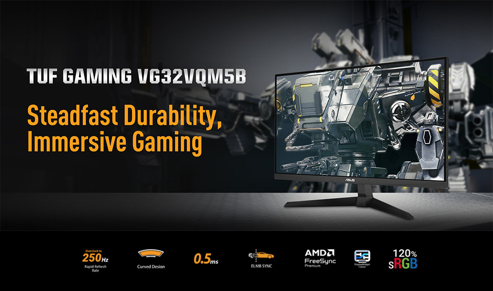 ASUS TUF GAMING VG32VQM5B 31.5 inç 250Hz 0.5ms Curved Fast VA Gaming (Oyuncu) Monitör