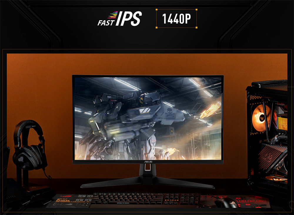 ASUS TUF GAMING VG27AQML5A 27″ 300Hz  0.3ms Pivot HDR400 2K QHD Fast IPS Gaming (Oyuncu) Monitör