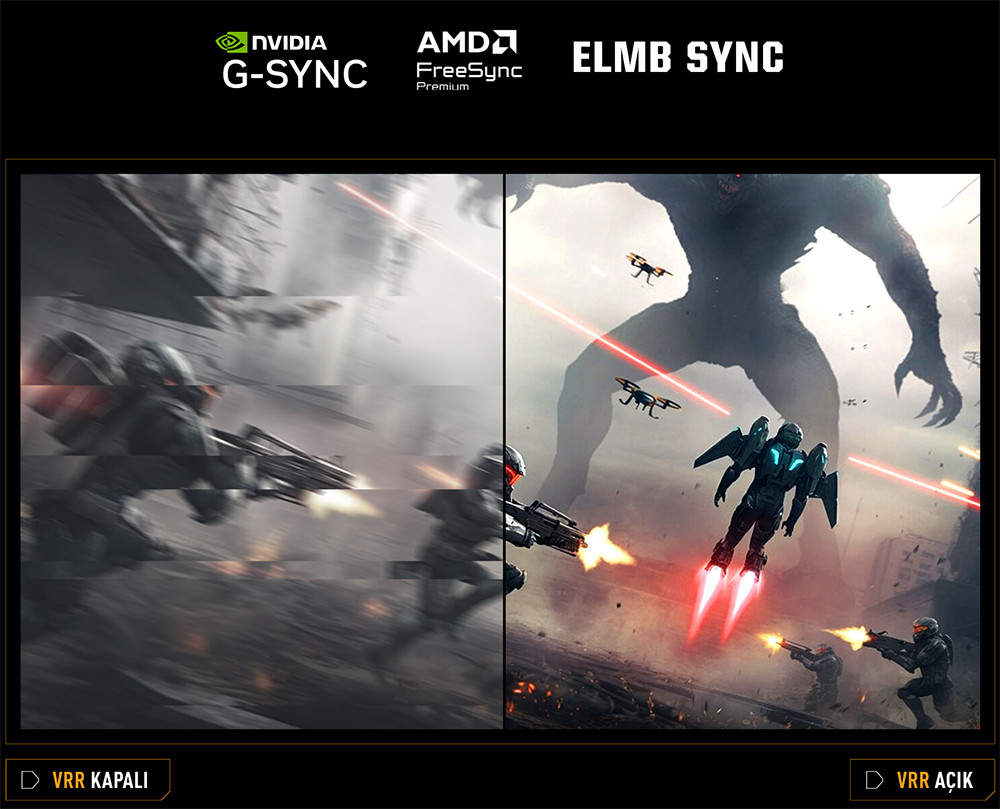 ASUS TUF GAMING VG27AQML5A 27″ 300Hz  0.3ms Pivot HDR400 2K QHD Fast IPS Gaming (Oyuncu) Monitör