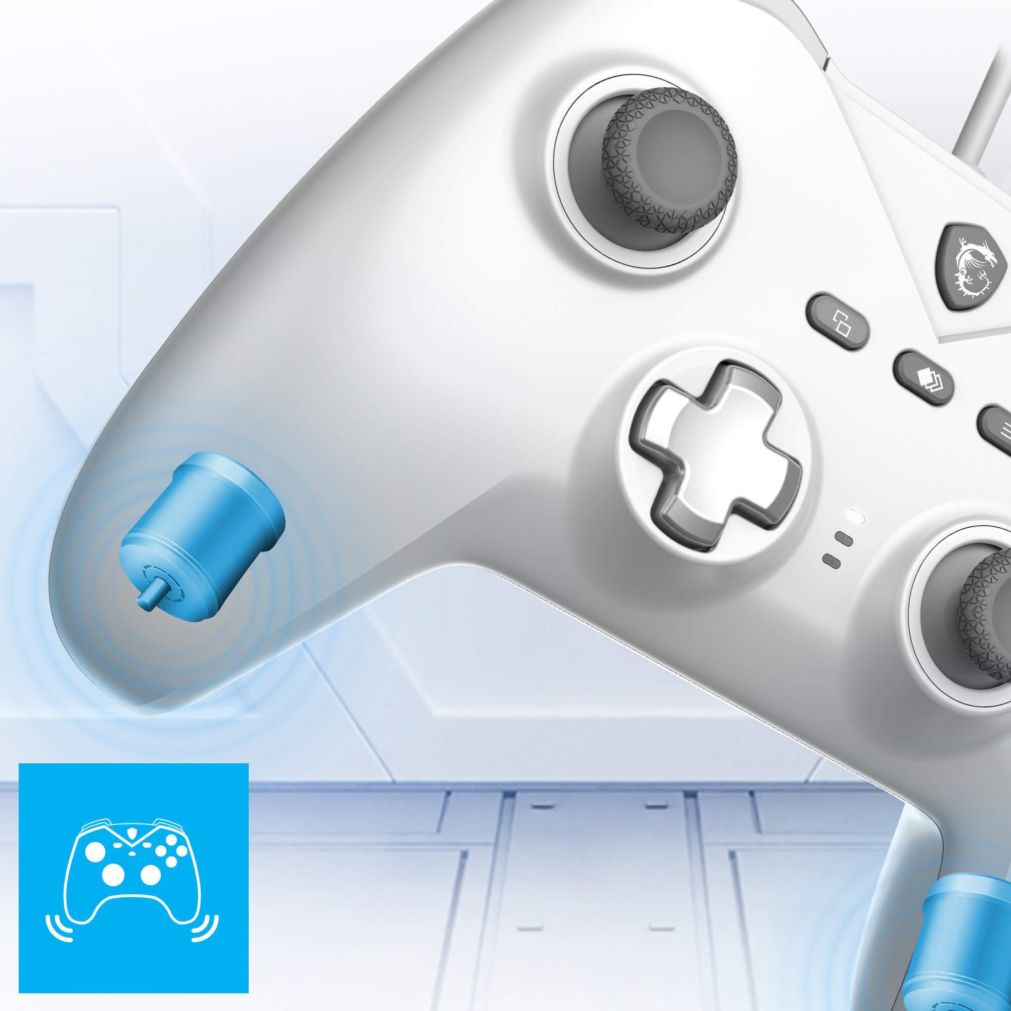 MSI FORCE GC200 White Kablosuz Beyaz Gamepad
