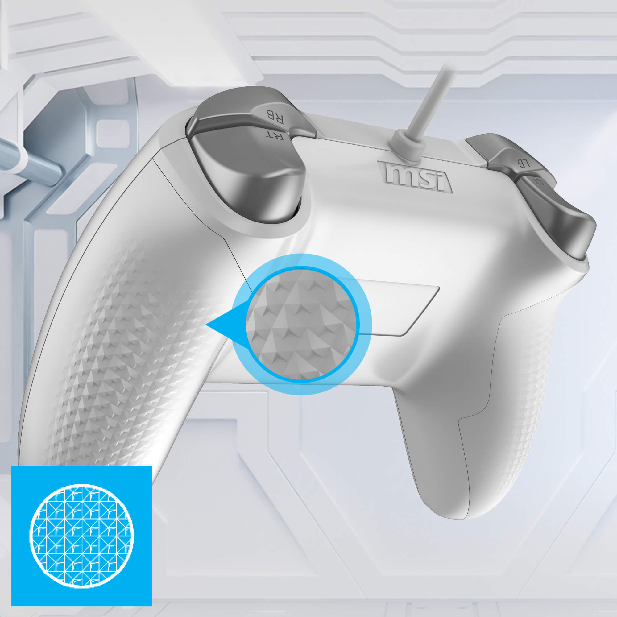 MSI FORCE GC200 White Kablosuz Beyaz Gamepad