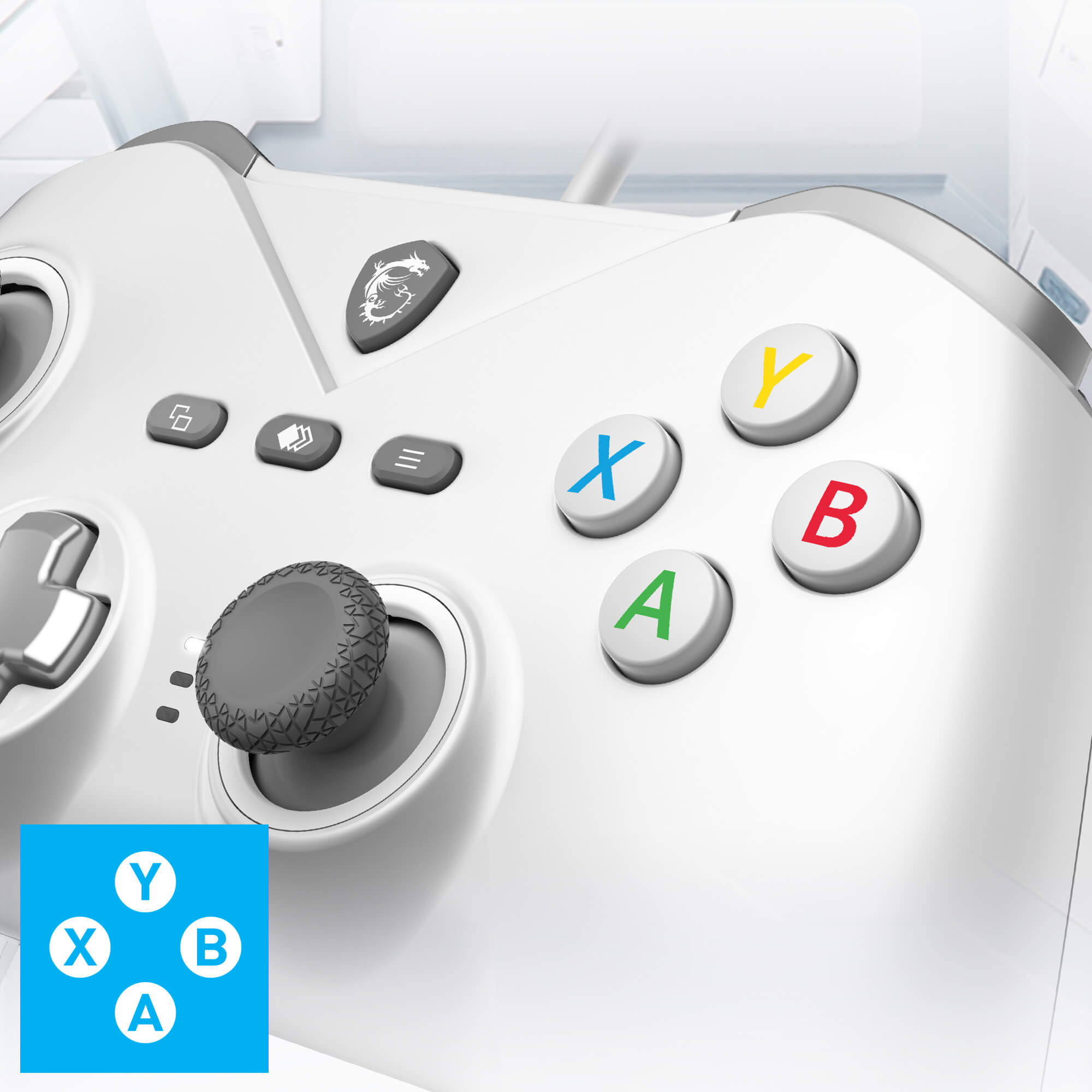 MSI FORCE GC200 White Kablosuz Beyaz Gamepad