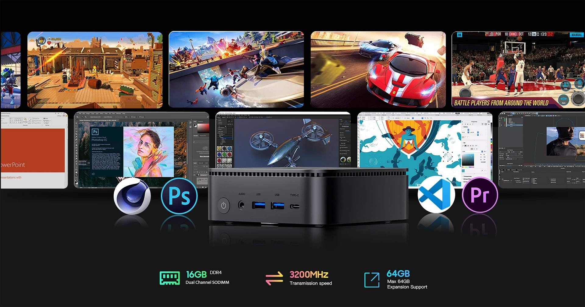 Blackview MP100 Pro MiniPC Intel i3 1215U 4.4GHZ/16GB/512GB/Win11 Pro