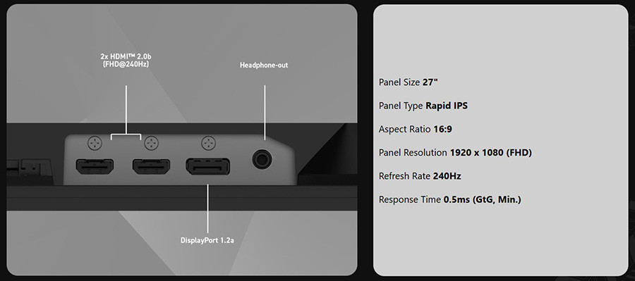MSI MAG 272F X24  27″ 240Hz  0.5MS Adaptive Sync Full HD Flat Rapid IPS Gaming (Oyuncu) Monitör