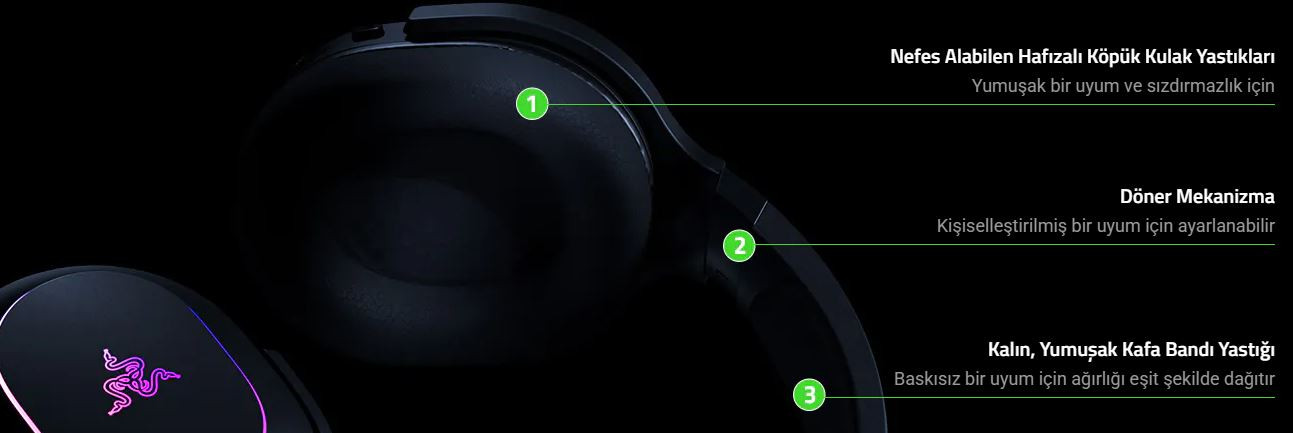 Razer Barracuda X Chroma RZ04-05220200-R3M1 Beyaz Kablosuz Gaming (Oyuncu) Kulaklık