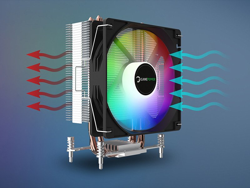 GamePower Glace TC4 ARGB Siyah 1x120mm LGA1851/AM5 İşlemci Hava Soğutucu