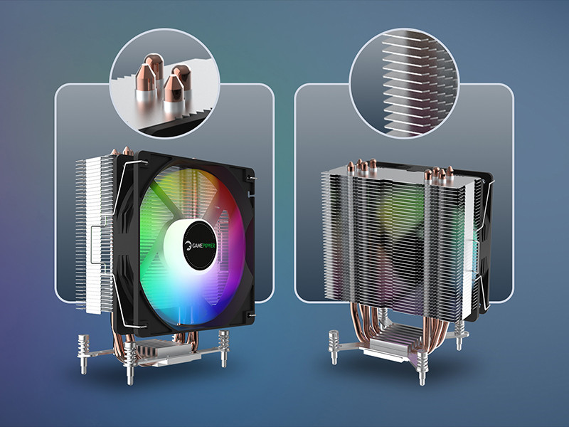 GamePower Glace TC4 ARGB Siyah 1x120mm LGA1851/AM5 İşlemci Hava Soğutucu