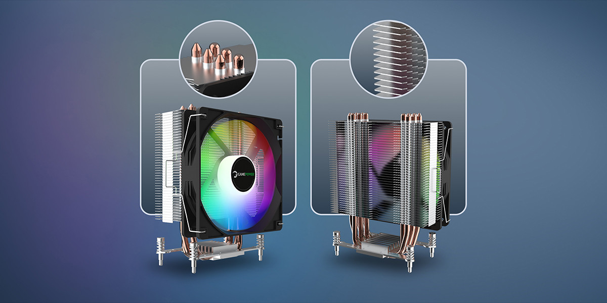 GamePower Glace TC6 ARGB Siyah 1x120mm LGA1851/AM5 İşlemci Hava Soğutucu