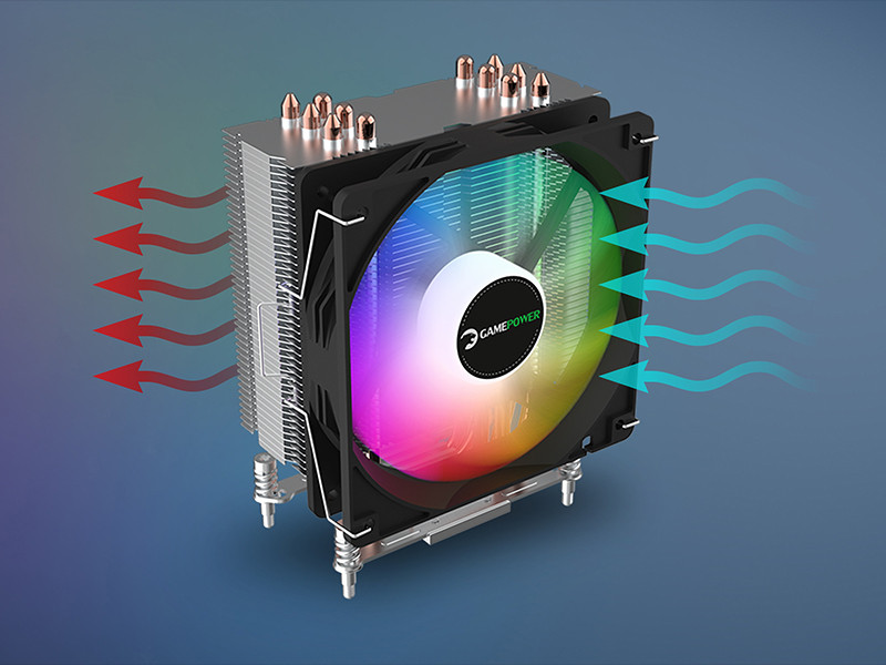 GamePower Glace TC6 ARGB Siyah 1x120mm LGA1851/AM5 İşlemci Hava Soğutucu