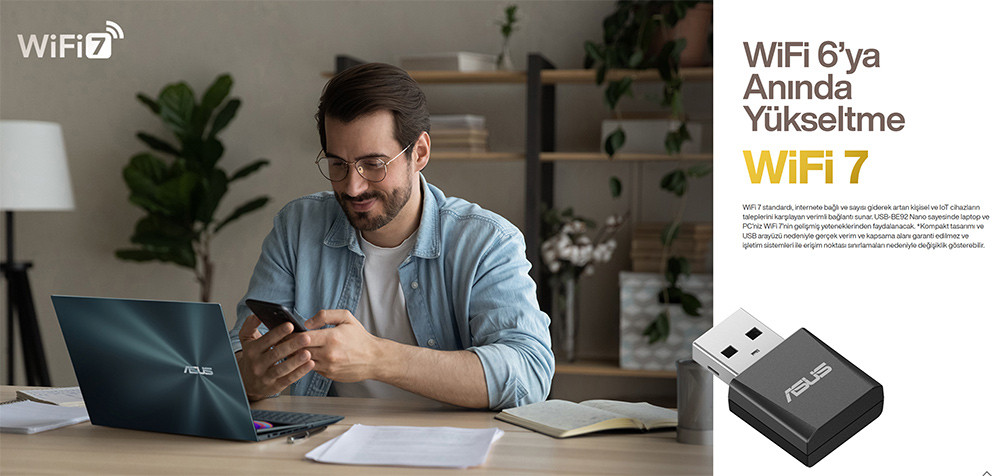 ASUS USB-BE92 Nano Tri-Band USB Adaptörü 