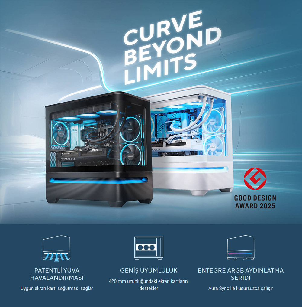 ASUS Prime AP202 TG Temperli Cam Micro ATX Siyah Bilgisayar Kasası