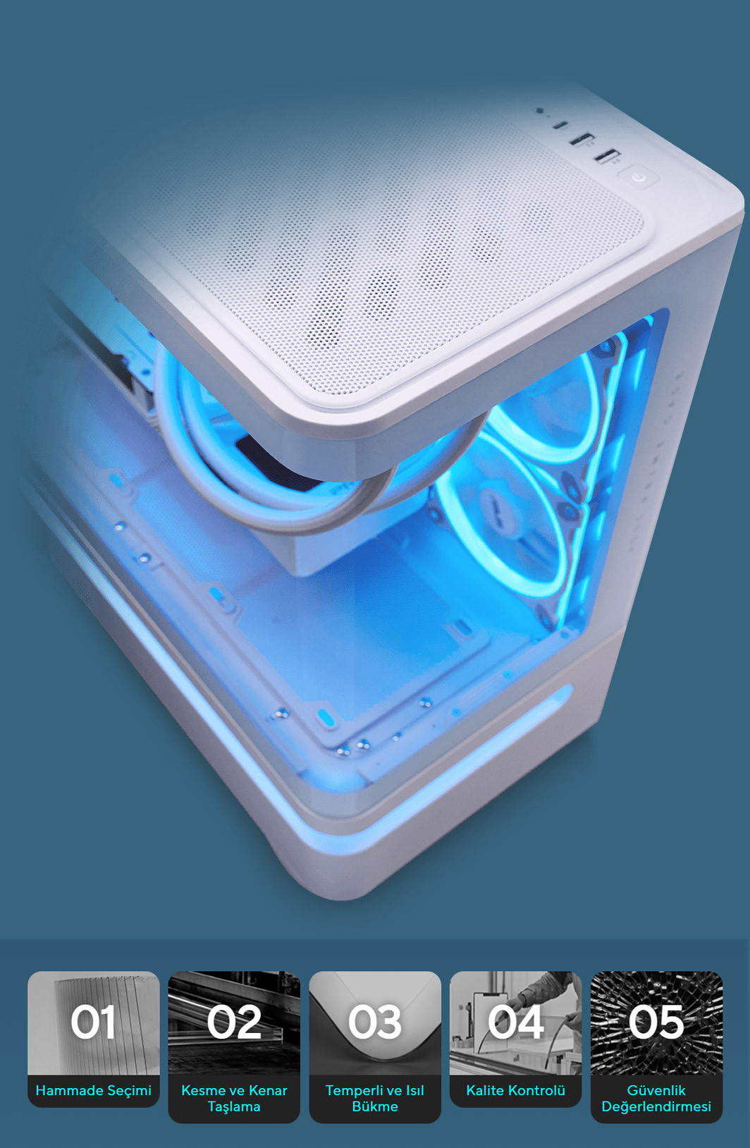 ASUS Prime AP202 TG Temperli Cam Micro ATX Siyah Bilgisayar Kasası