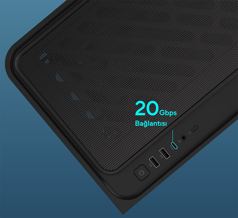 ASUS Prime AP202 TG Temperli Cam Micro ATX Siyah Bilgisayar Kasası