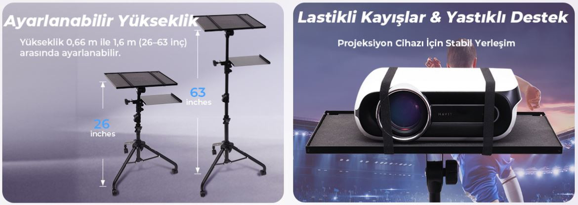 Havit PA306 Ayarlanabilir Projeksiyon Standı 