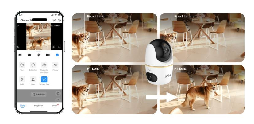 Dahua H5D-5F 5+5MP Indoor Wi-Fi Dual-Lens Pan & Tilt Camera