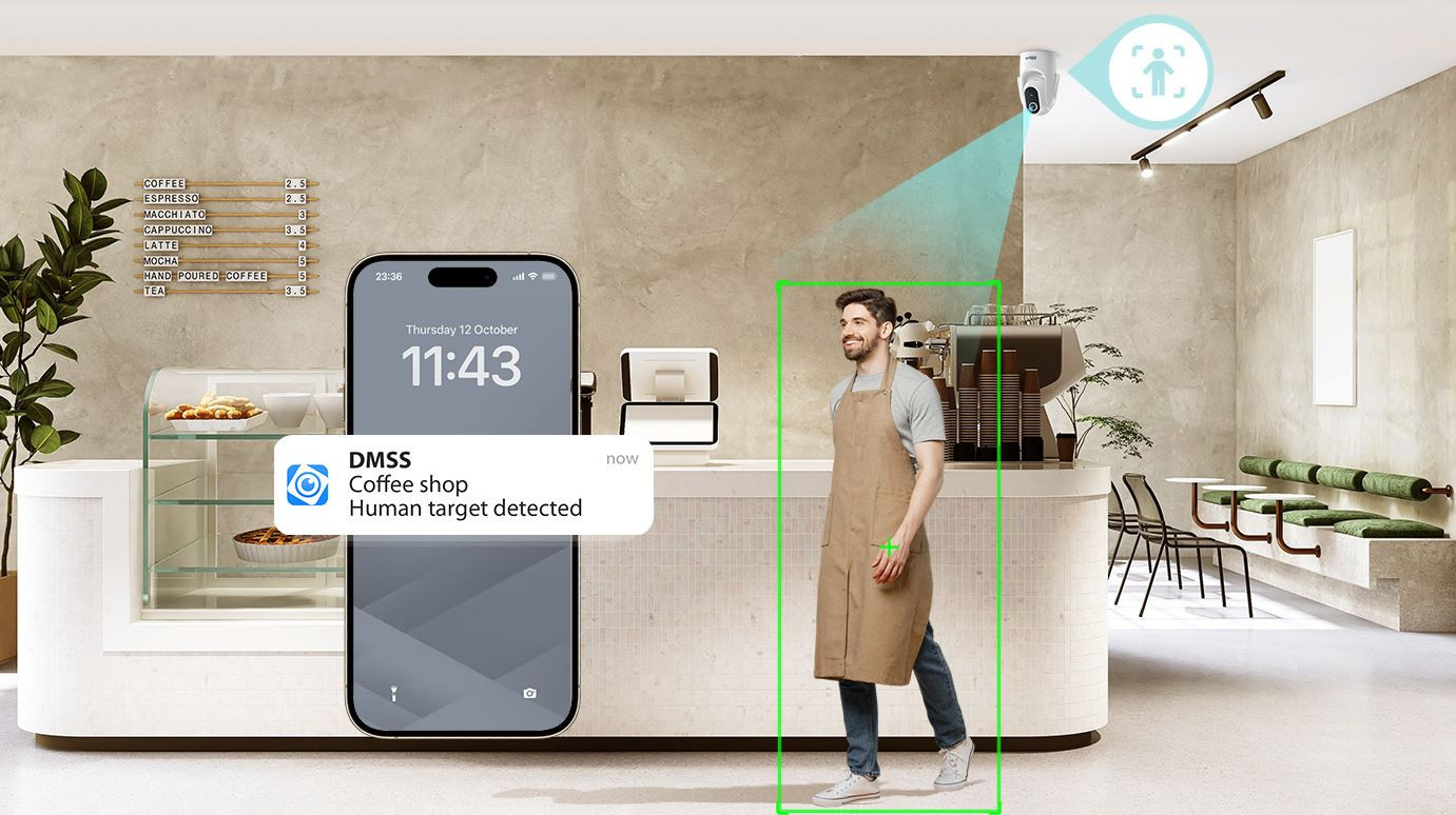 Dahua H4C 4MP İç Mekan Sabit Odaklı Wi-Fi Pan & Tilt Ağ Kamerası