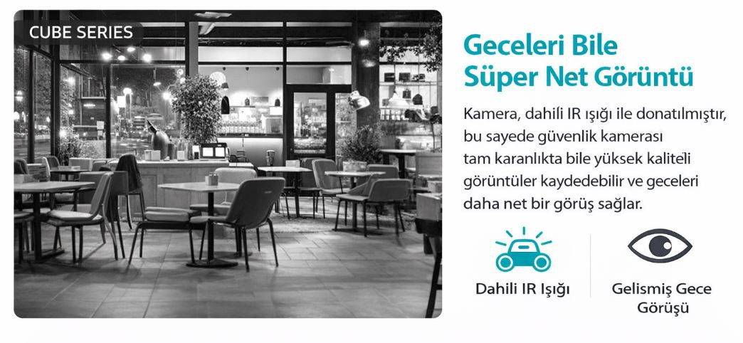 Dahua DH-C5A 5mp 10M Ir Wifi İç Mekan Cube Ip Kamera