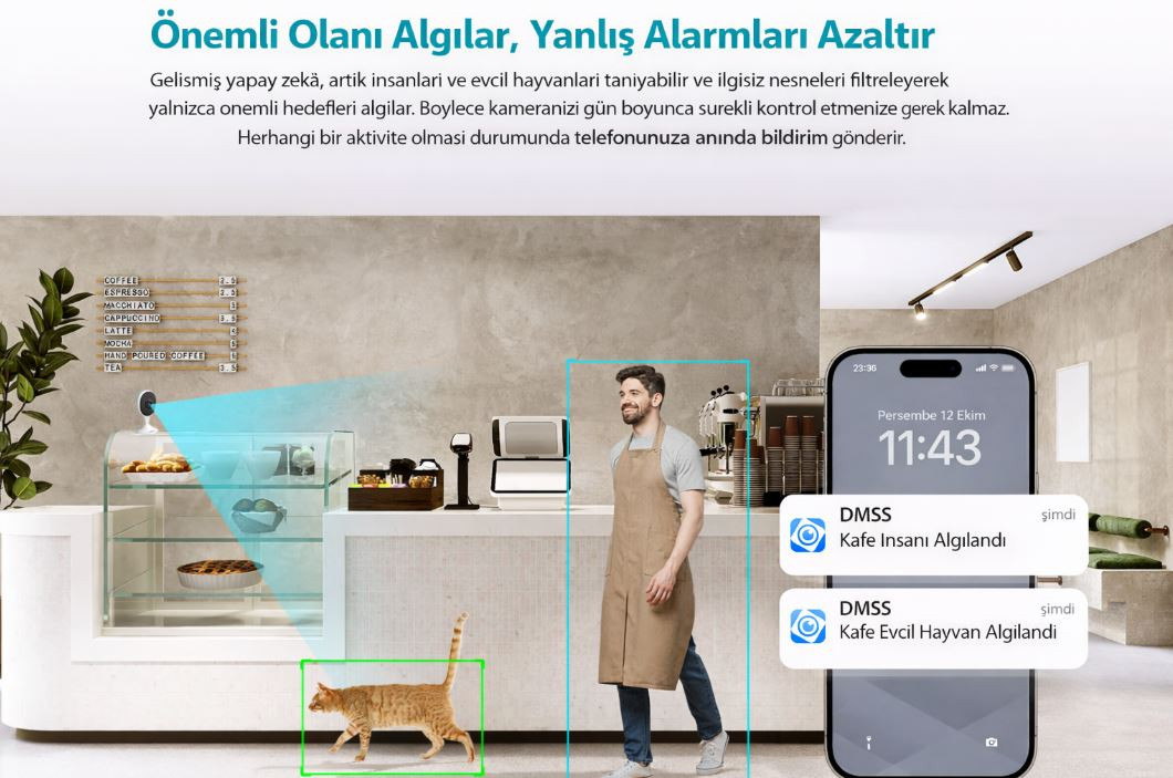Dahua DH-C5A 5mp 10M Ir Wifi İç Mekan Cube Ip Kamera