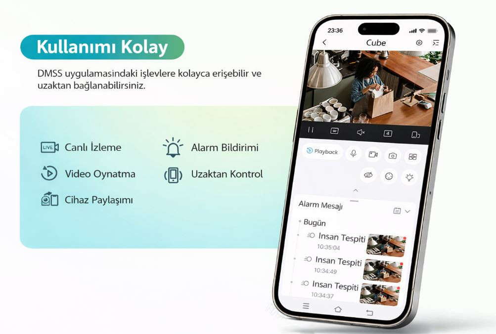 Dahua DH-C5A 5mp 10M Ir Wifi İç Mekan Cube Ip Kamera