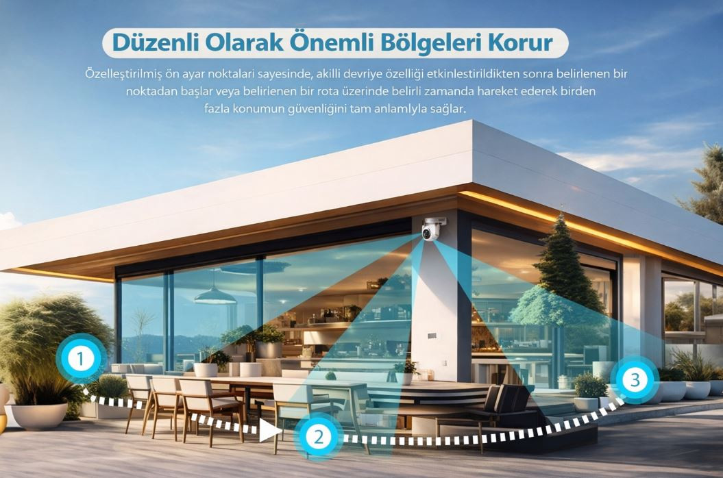 Dahua P3B-PV 3MP Dış Mekan Sabit Odaklı Wi-Fi Pan & Tilt Ağ Kamerası