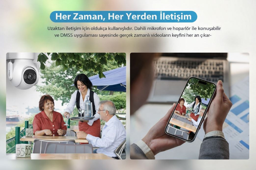 Dahua P3B-PV 3MP Dış Mekan Sabit Odaklı Wi-Fi Pan & Tilt Ağ Kamerası