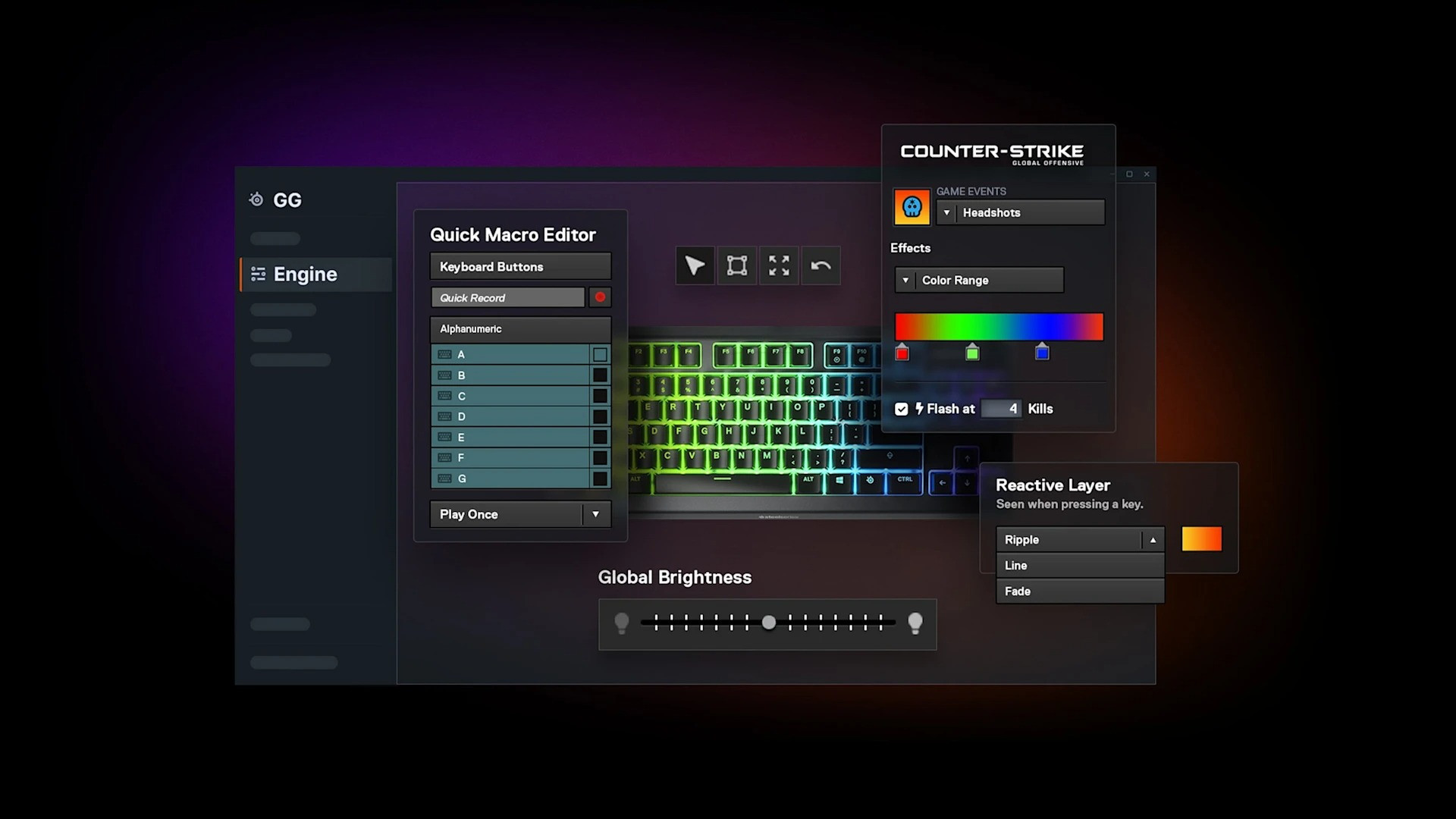 SteelSeries SSK64947 Apex 3 TKL TR Q RGB Membrane Kablolu Lavender Gaming (Oyuncu) Klavye