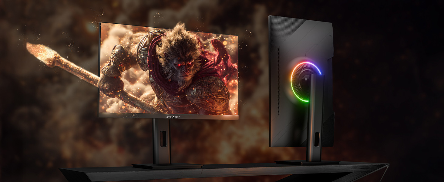 James Donkey Arven A70 27″ 240Hz 0.5Ms FHD VA Panel Gaming RGB Pivot Monitör (Sıfır Ölü Piksel Garantili)