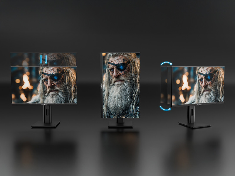 James Donkey Arven A70 27″ 240Hz 0.5Ms FHD VA Panel Gaming RGB Pivot Monitör (Sıfır Ölü Piksel Garantili)