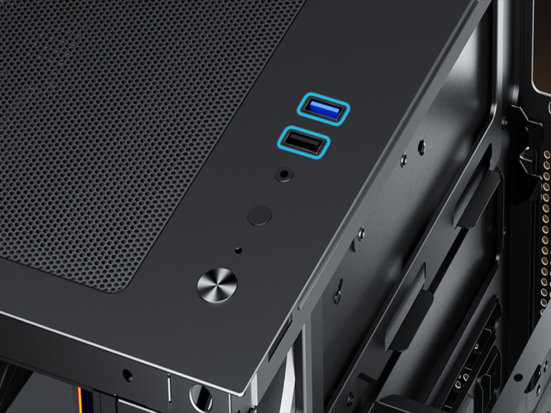 James Donkey Stark S801 7xARGB Temperli Cam 650W 80+ Bronze ATX Siyah Gaming (Oyuncu) Kasa