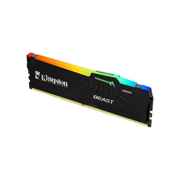 Kingston Beast KF564C32BBEAK2-64TR RGB 64GB (2x32) DDR5 6400Mhz CL32 Siyah Gaming RAM (Bellek)