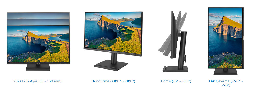 ASUS BE27AQG 27″ 120Hz 5ms Eye Care Yükseklik Ayarlı QHD IPS Monitör