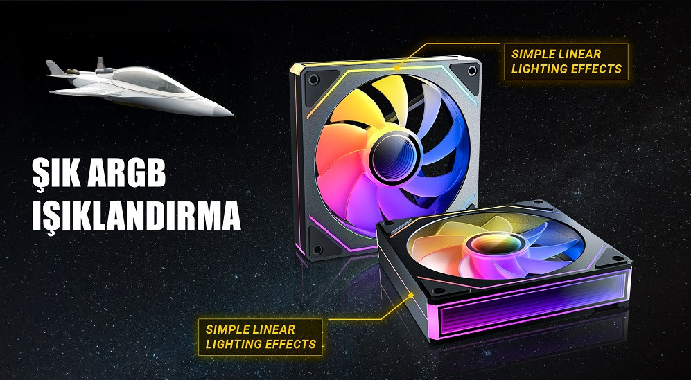 Antec Vision 120R ARGB 3x120mm Reverse Siyah Kasa Fanı