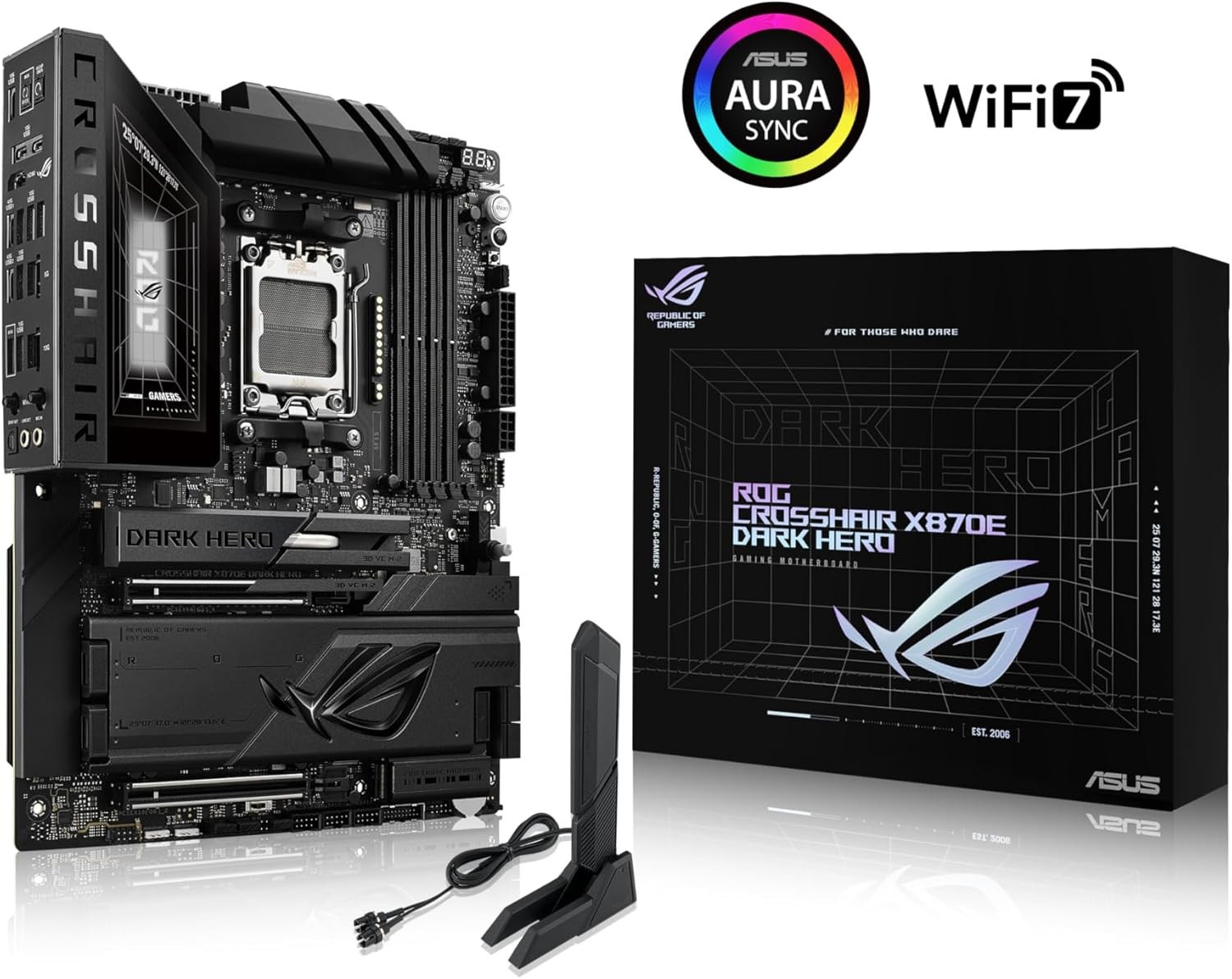 ASUS ROG CROSSHAIR X870E DARK HERO AM5 DDR5 8000+(OC) MHz Gaming Anakart