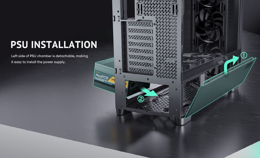 Antec FLUX PRO 2x120mm 4x140mm Fan Temperli Camlı Full Tower E-ATX Gaming (Oyuncu) Kasa 